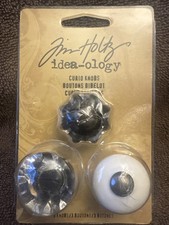 Tim Holtz idea-ology Metal Decorative Curio Knobs, Scrapbooking, 3-Piece Set