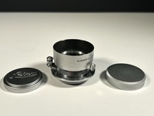 Leitz Elmar 3.5cm f3.5 with Hood FOOKH and Caps 35mm Leica Wetzlar ltm