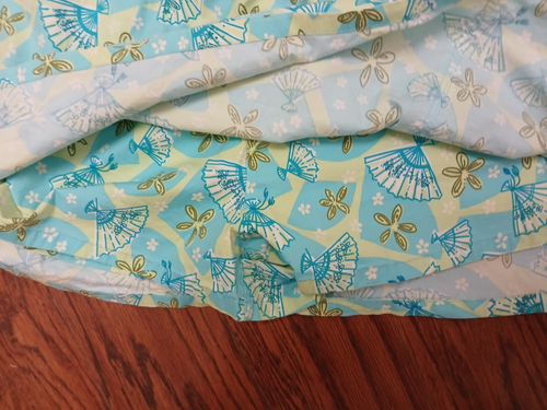 Gonna/Gonna Lilly Pulitzer blu e gialla stampa floreale taglia 8 cerniera posteriore - Foto 3 di 4