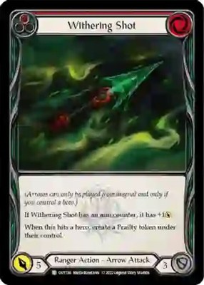 LP FAB Withering Shot (Red) - Rainbow Foil Lightly Played Outsiders Flesh and Bl