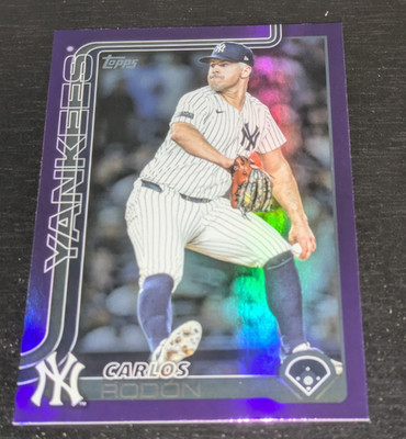 Carlos Rodon New York Yankees 2025 Topps #415 Purple Holofoil #'ed /250