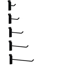 Slatwall Hooks - Combo Pack of 25 Size Peg Hooks for Slatwall - 5 of Each 2 In.,