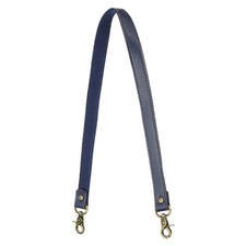 23.6" Leather Purse Strap with Bronze Lobster Buckles, Navy Blue