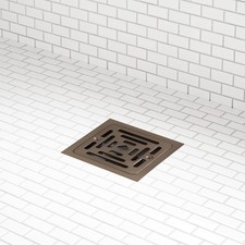Signature Hardware 446693 Adelphi 4-1/2" Pattern Grate Linear Shower Drain
