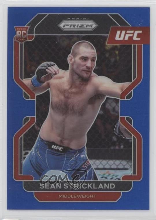 2022 Panini Prizm UFC Blue Prizm 101/199 Sean Strickland #172 0cf3