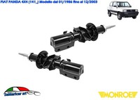 KIT 2 StoßDäMpfer Monroe Vorderachse FüR Fiat Panda 141 4X4 1986->