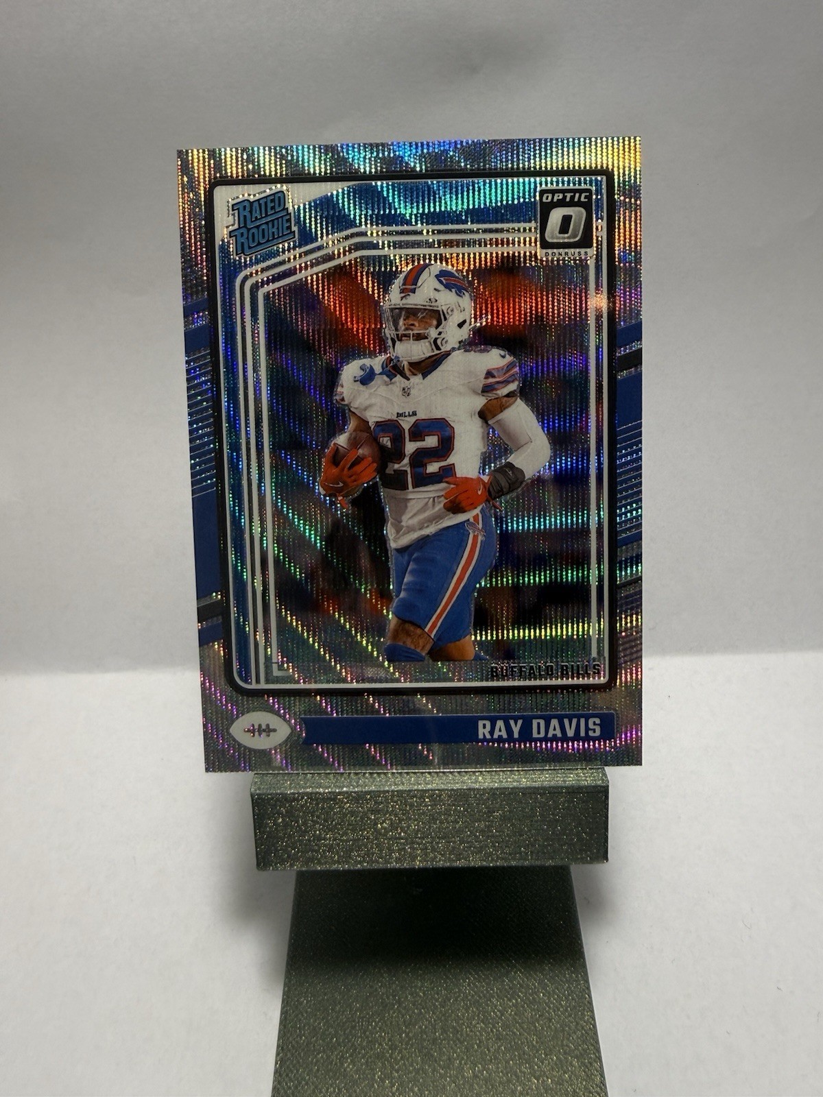 2024 Panini Donruss Optic - Rated Rookie Ray Davis #283 Wave Prizm /300 (RC)