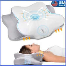 Cervical Pillow for Neck and Shoulder Ergonomic Memory Foam Pillows Relaxing US