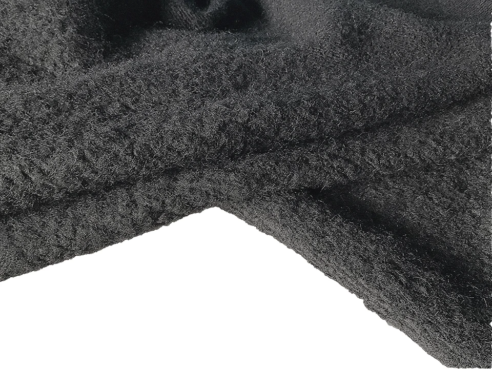 BLACK BOILED WOOL CASHMERE BLEND RUSTIC FELTED SOFT LUXURY KNIT MADE IN ITALY D7 - Image 4 of 4