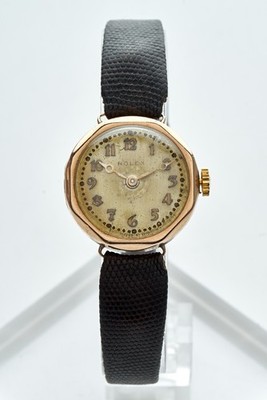 Rolex 9K Solid Gold ‘1928’ Rare Art Deco Scalloped Edge Ladies Vintage Watch