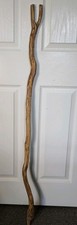 Unique Vintage Handcrafted Thumb Stick Twisted Spalted Wood Hiking Staff 124cm