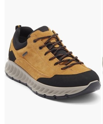 Men s ARA Gold Yellow Gortex Sneakers Shoes Petrol Size 44 EU   10.5 US
