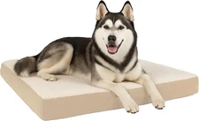 PETMAKER Orthopedic Dog Bed - 2-Layer Memory Foam Crate Mat with X-Large, Tan 