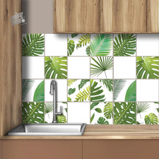 Stickers Tiles 15x15 Kitchen Bathroom Mosaic PVC Wall Cladding Waterproof