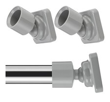 2 Sets Angled Shower Rod Mount for Sloped Walls Angled Wall Bracket Gray NEW