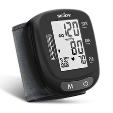 Digital Wrist Blood Pressure Monitor Automatic BP Machine Heart Rate Detection