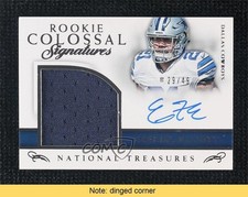 2016 Panini National Treasures 29/49 Ezekiel Elliott #4 Auto READ 9su