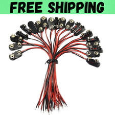 20 Pcs 9V I Type Battery Snap Connector 9 Volt Clips Connector...