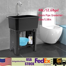 Utility Sink Laundry Tub with Faucet  Basement for Laundry Room Garage or Shop