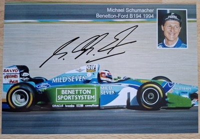 Michael Schumacher Benetton 1994 original Autogramm Foto 