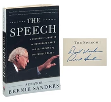 Bernie Sanders / Speech Historic Filibuster on Corporate Greed Signed 2011