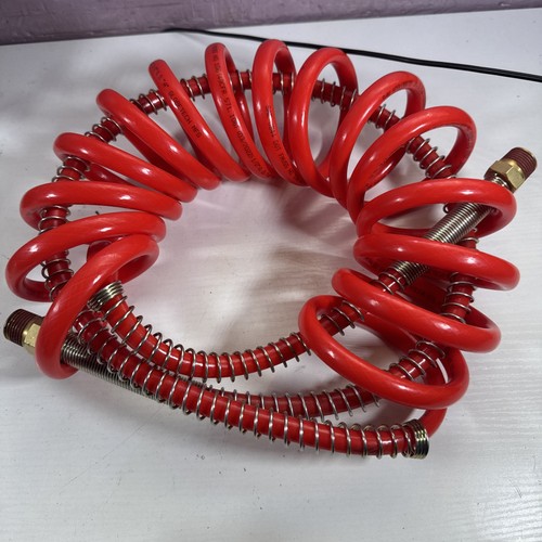 Globetech Red Air Line Coil 15ft w/40" Lead For Semi Truck 151213R40
