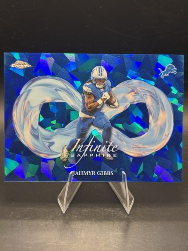 JAHMYR GIBBS 2025 TOPPS CHROME SAPPHIRE #IS-23 INFINITE SP LIONS