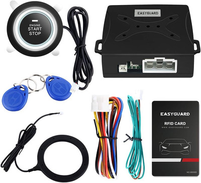 EC004 Smart RFID Push Engine Start Button Kit Keyless Go System for 12V Cars