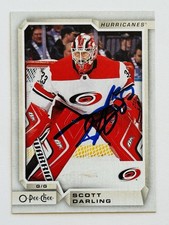 Scott Darling Hurricanes Autographed 2018-19 O-Pee-Chee Hockey NHL Card #430 COA