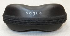 Vogue Eyeglasses Sunglasses Case Semi-Hard Glasses Black Zipper Authentic