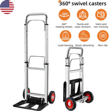 Aluminum Hand Truck Folding Dolly Cart 400 lbs Capacity Heavy Duty