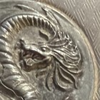 Vintage Metal Cigarette/Tobacco Case Hinged Box with Raised Dragon Medallion — photo 3