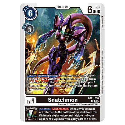 Digimon Card Game - World Convergence - Snatchmon - (C) - BT21-058