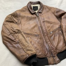 Vintage Avirex Type G-2 Leather Bomber Jacket Flight Made In USA Sz 46 XL