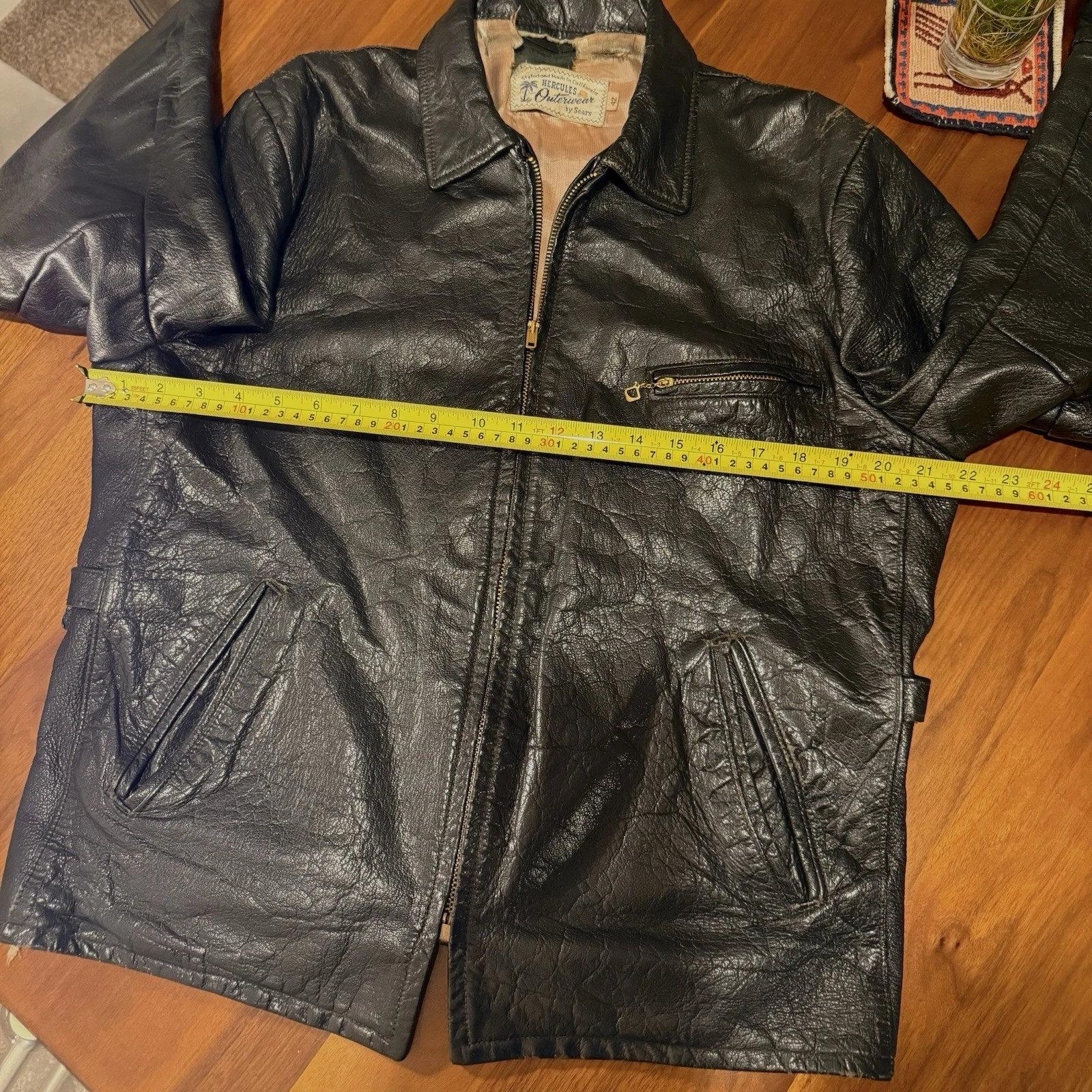 1950s Sears Hercules Leather Jacket Size 42 Styled and Made in California Talon - product detail image 17