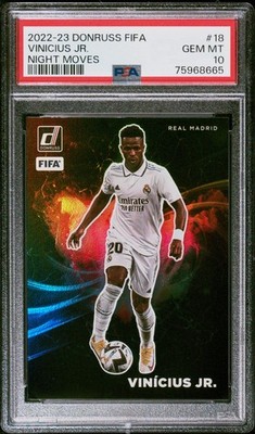 2022 PANINI DONRUSS FIFA NIGHT MOVES #18 VINICIUS JR. PSA 10