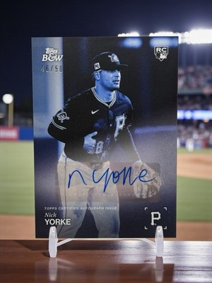 2025 Topps Black & White - Nick Yorke #090A Blue Autographs /50 (AU, RC)