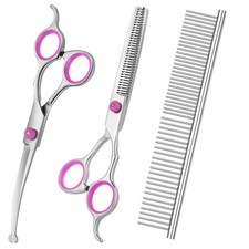 Kit de tijeras profesionales de acero inoxidable para el cuidado de mascotas