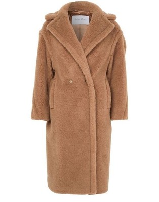 MAX MARA Icon Teddy Bear Fuzzy Brown Wool Long Coat New & Authentic