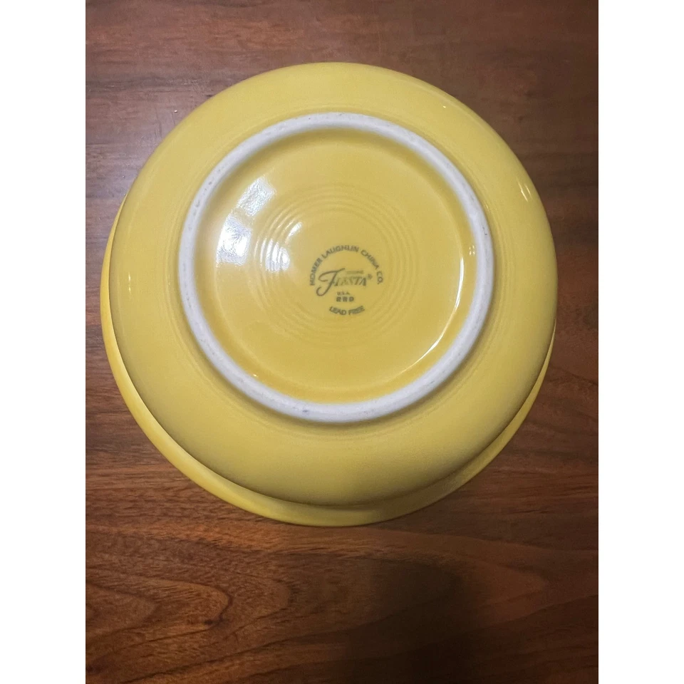 Vintage 1996 Fiesta Ware Sunflower Yellow Ceramic 8.25" Bowl Lead Free - Image 2 of 4