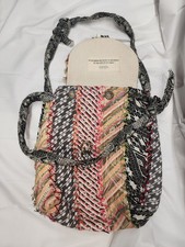 DEMDACO Your Journey Multicolor Patchwork Backpack Boho Woven Bag Purse