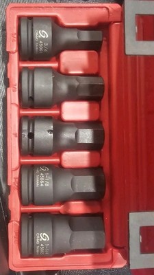 Sunex Tools 4506 3/4'' Drive Impact Hex Driver Set 5-Pieces, SAE