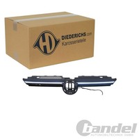 Diederichs LED Sport Grill KÜHlergrill Chrom Schwarz Passend FüR VW Golf Viii