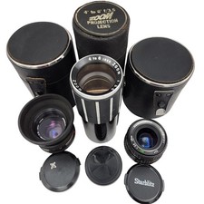 VTG Camera Lens Set - Minolta MD 50mm Starblitz 28mm  Zoom Lens Bundle AS-IS