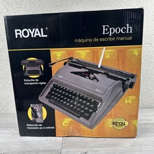 Royal Epoch Manual Portable Black Typewriter 79100G New Sealed in Box. thumbnail