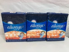 Always Maxi Pads without Wings, Size 4, Overnight without wings 3 PKS  28 CT EA