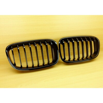 Shiny Black For Fits BMW F20 F21 Hatchback Front Grille Kidney 2011-2014 ABS