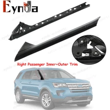 Right Side Windshield A-Pillar Molding INNER OUTER Trim for 11-19 Ford Explorer