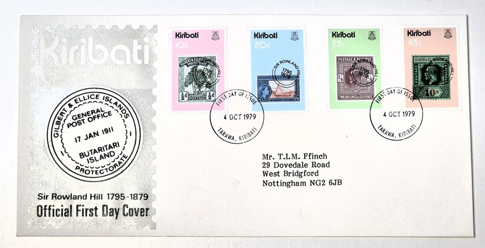 Kiribati Official First Day Cover 1979 Commemorating Sir Rowland Hill - Image 2 of 3