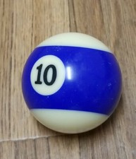 Vintage Replacement Ball 2 1/4" Belgium Pool Billards Stripe 10